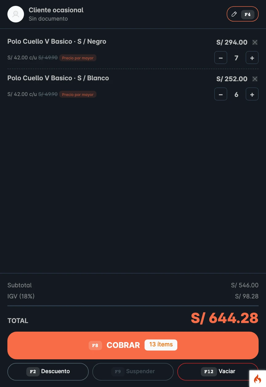 El punto de venta cobra el mismo precio
