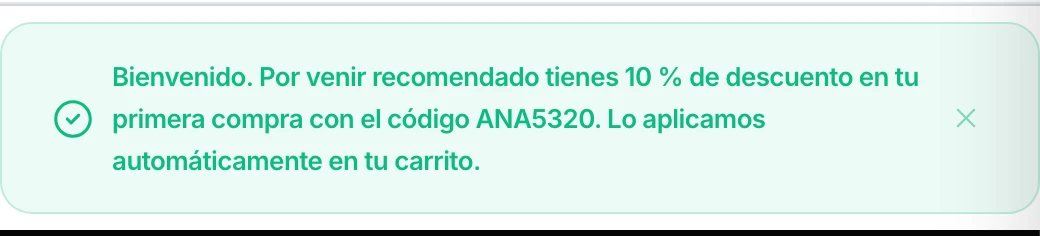 El amigo llega con el descuento puesto