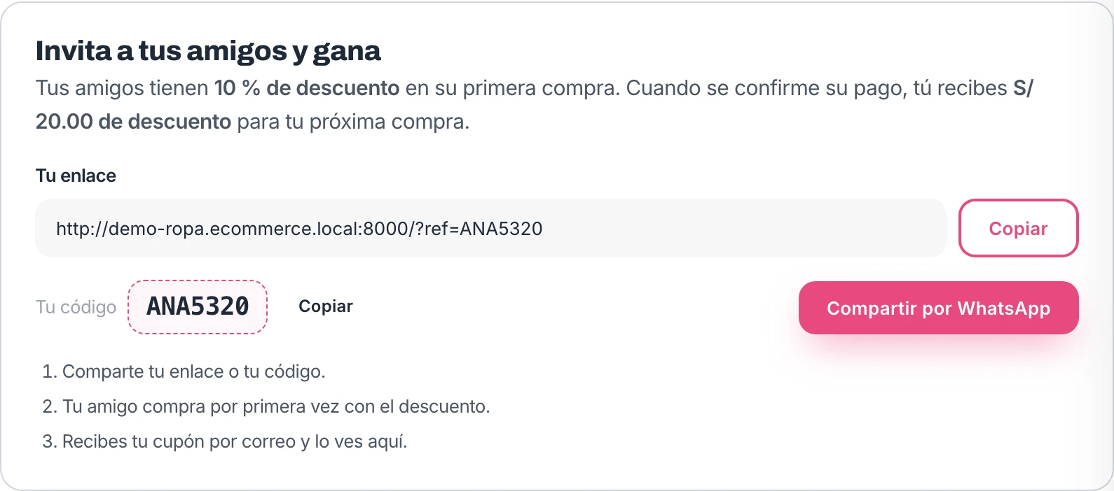 Invita y gana, en su cuenta