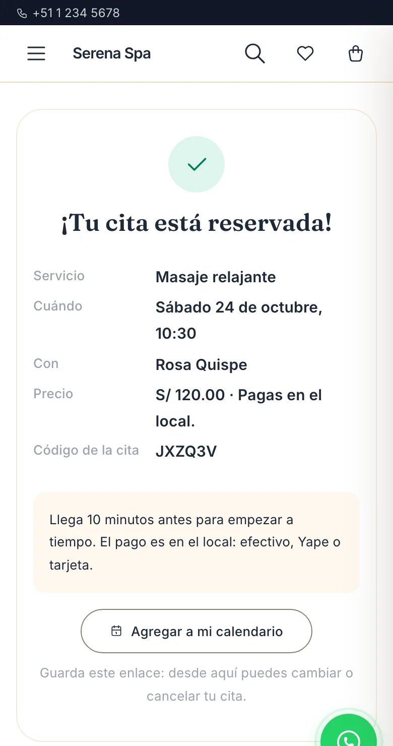 Nunca dos citas a la misma hora