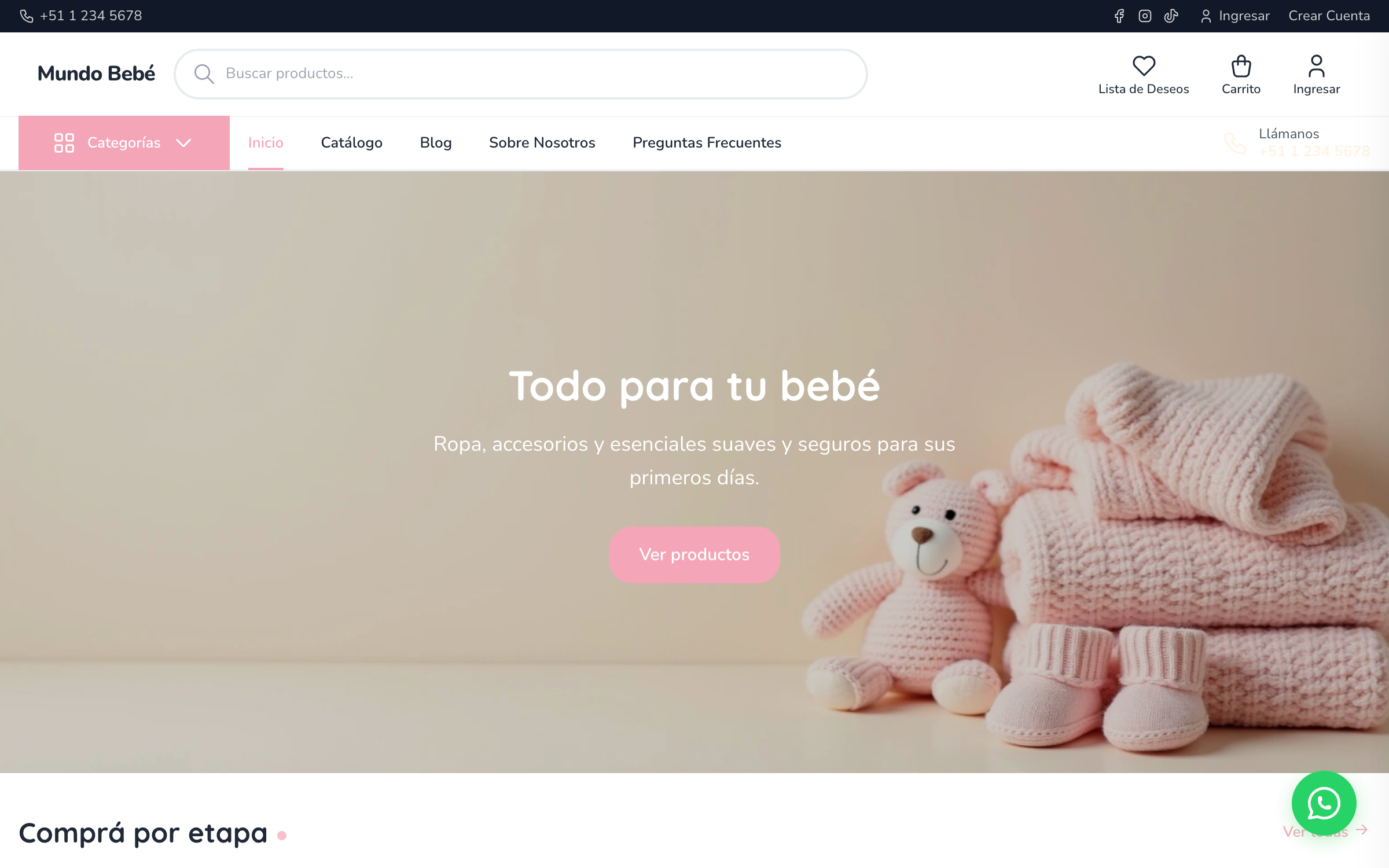 Demo de tienda Bebés y niños