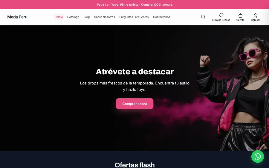 Demo de tienda Moda y ropa