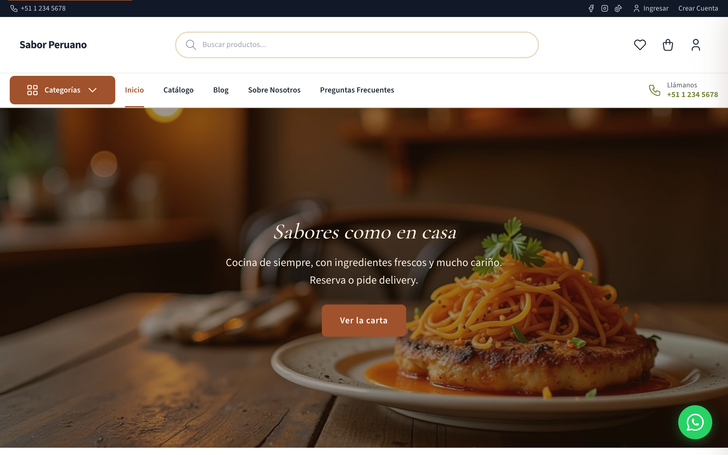 Demo de tienda Restaurante